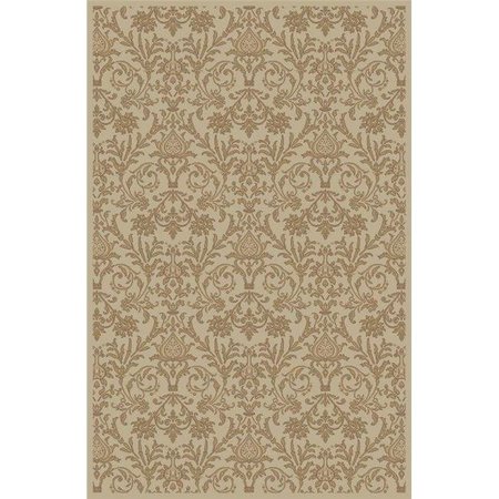 CONCORD GLOBAL TRADING Concord Global 49423 2 ft. 7 in. x 4 ft. Jewel Damask - Ivory 49423
